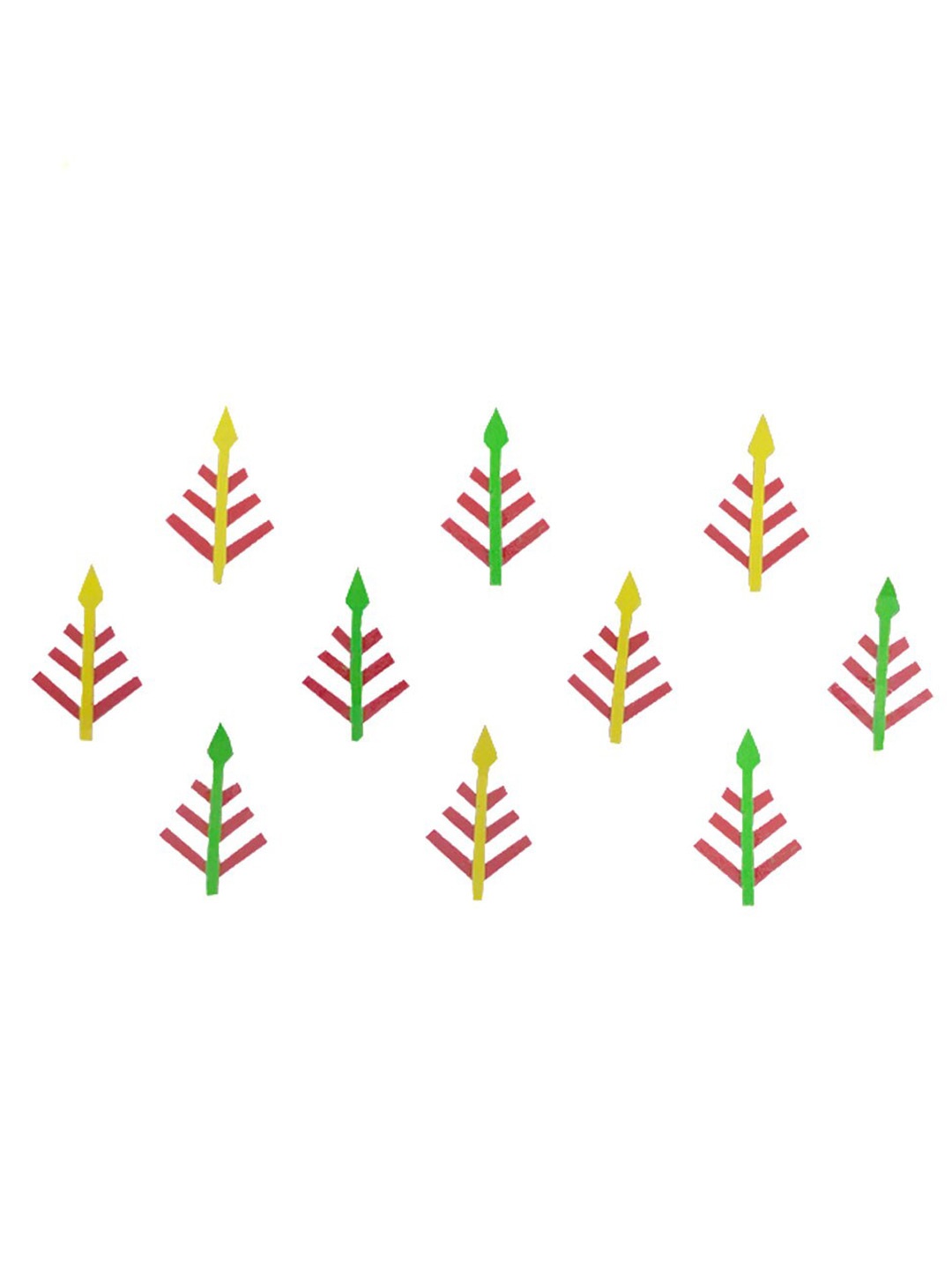 

Comet Busters 10 Pcs Reusable Designer Bindis - Multicoloured, Multi