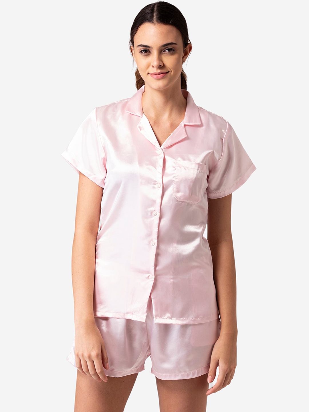 

Bellofox Women Pink Solid Night suit