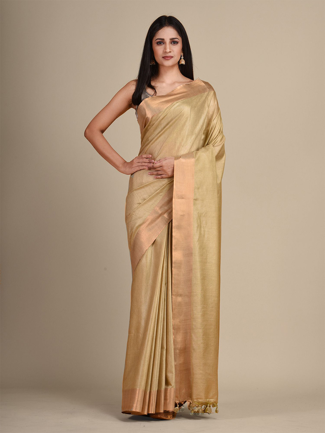 

Arhi Beige Zari Saree