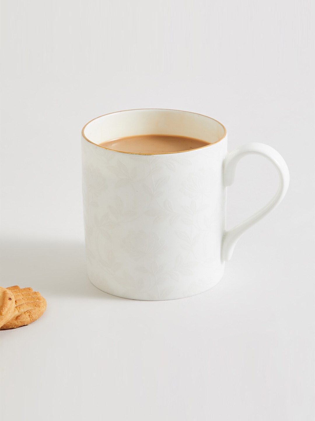

Home Centre white Printed Dishwasher safe Bone China Glossy Mug 230ml