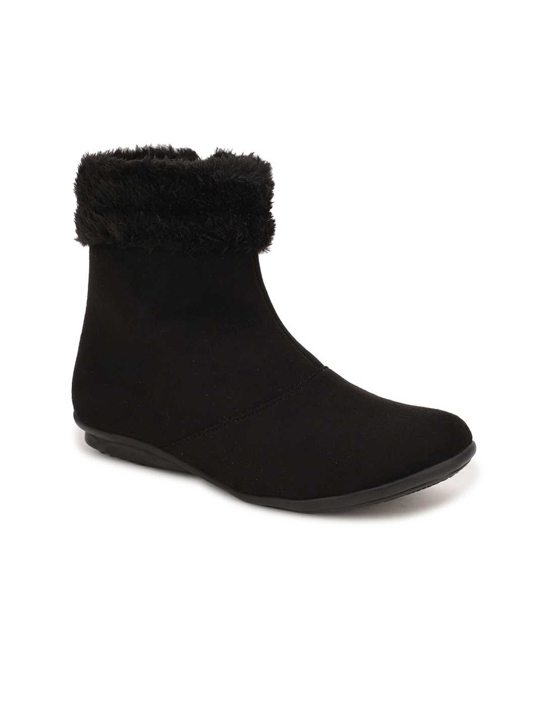 

Bruno Manetti Women Black Suede Flat Boots