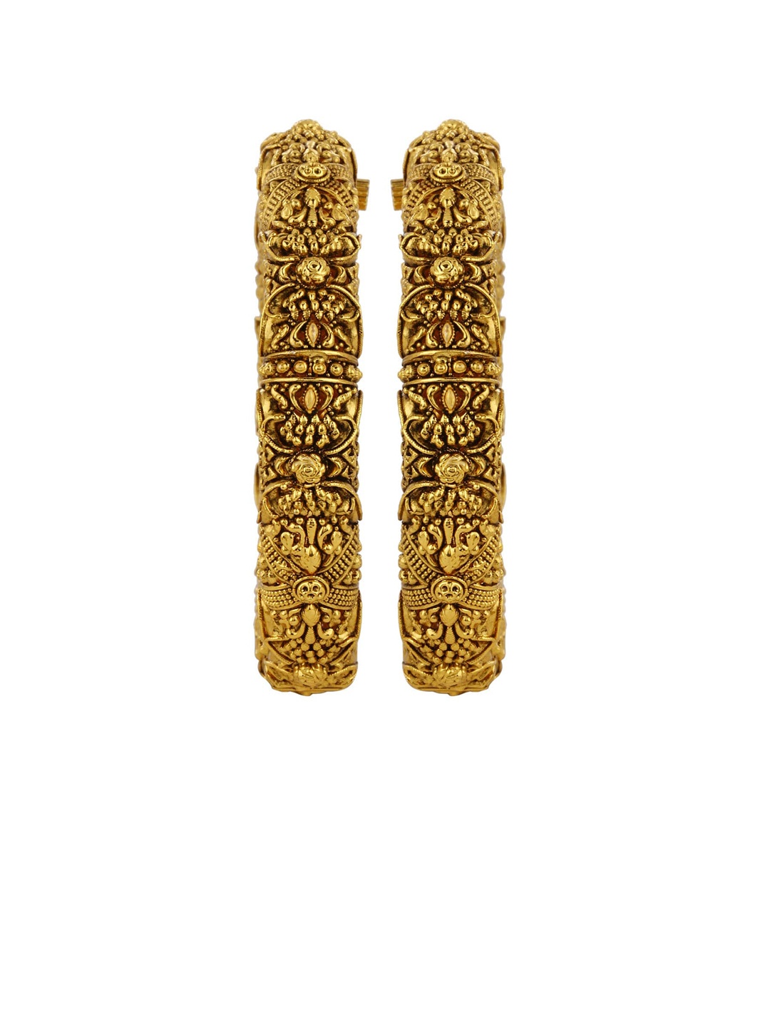 

Adwitiya Collection Set Of 2 24 CT Gold-Plated Bangle