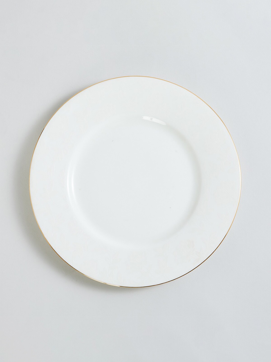 

Home Centre Solid Dishwasher Safe Bone China Glossy Plate, White