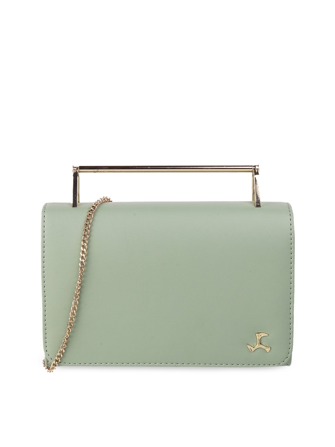 

Mochi Green Solid Purse Clutch