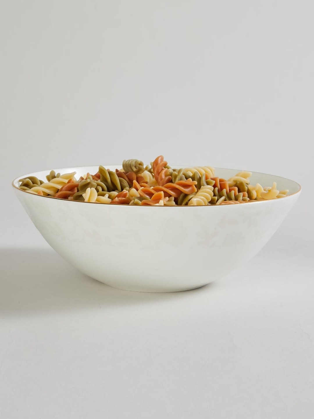 

Home Centre Gold-Toned & White Solid Bone China Serving Bowl