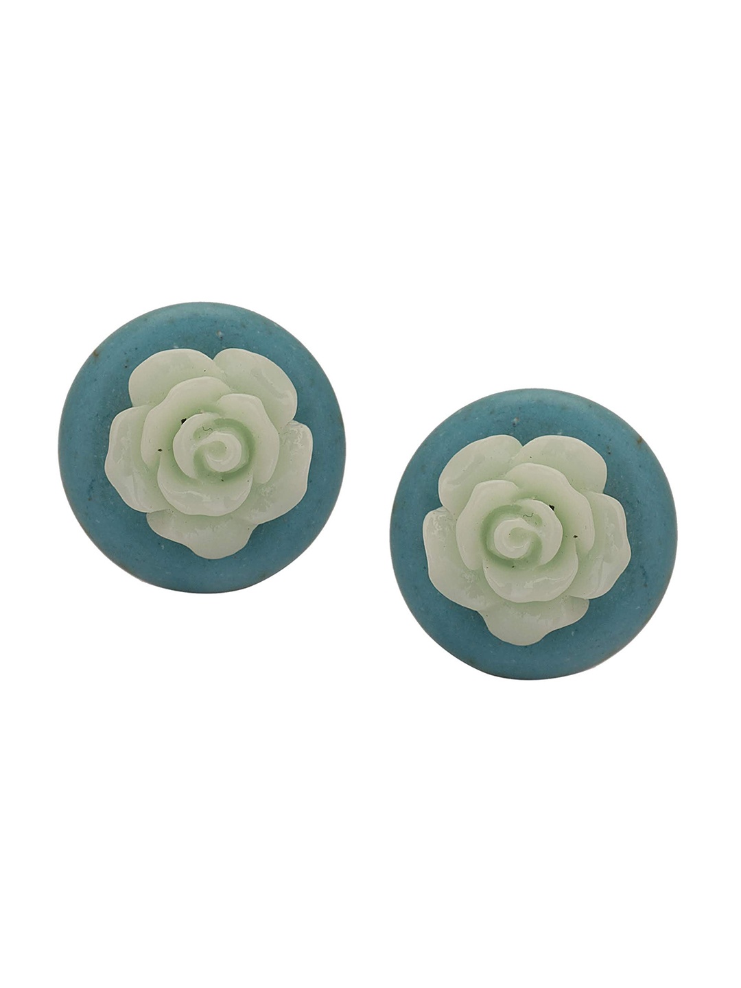 

Adwitiya Collection Floral Studs Earrings, Cream