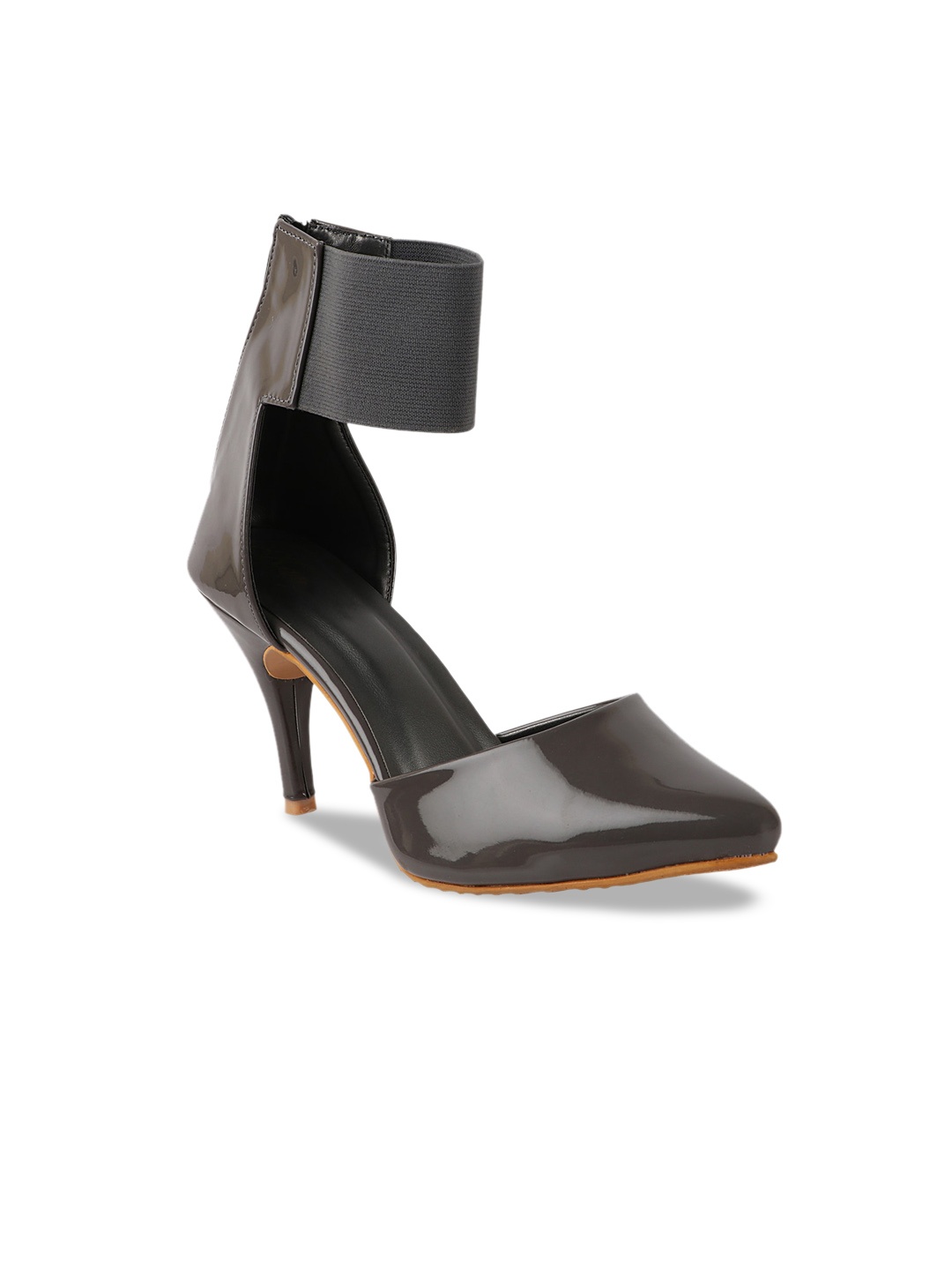 

THE WHITE POLE Women Brown Striped Party Pumps