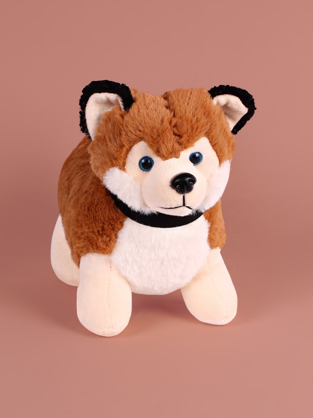 

DukieKooky Kids Brown & Pink Cute Husky Soft Toys