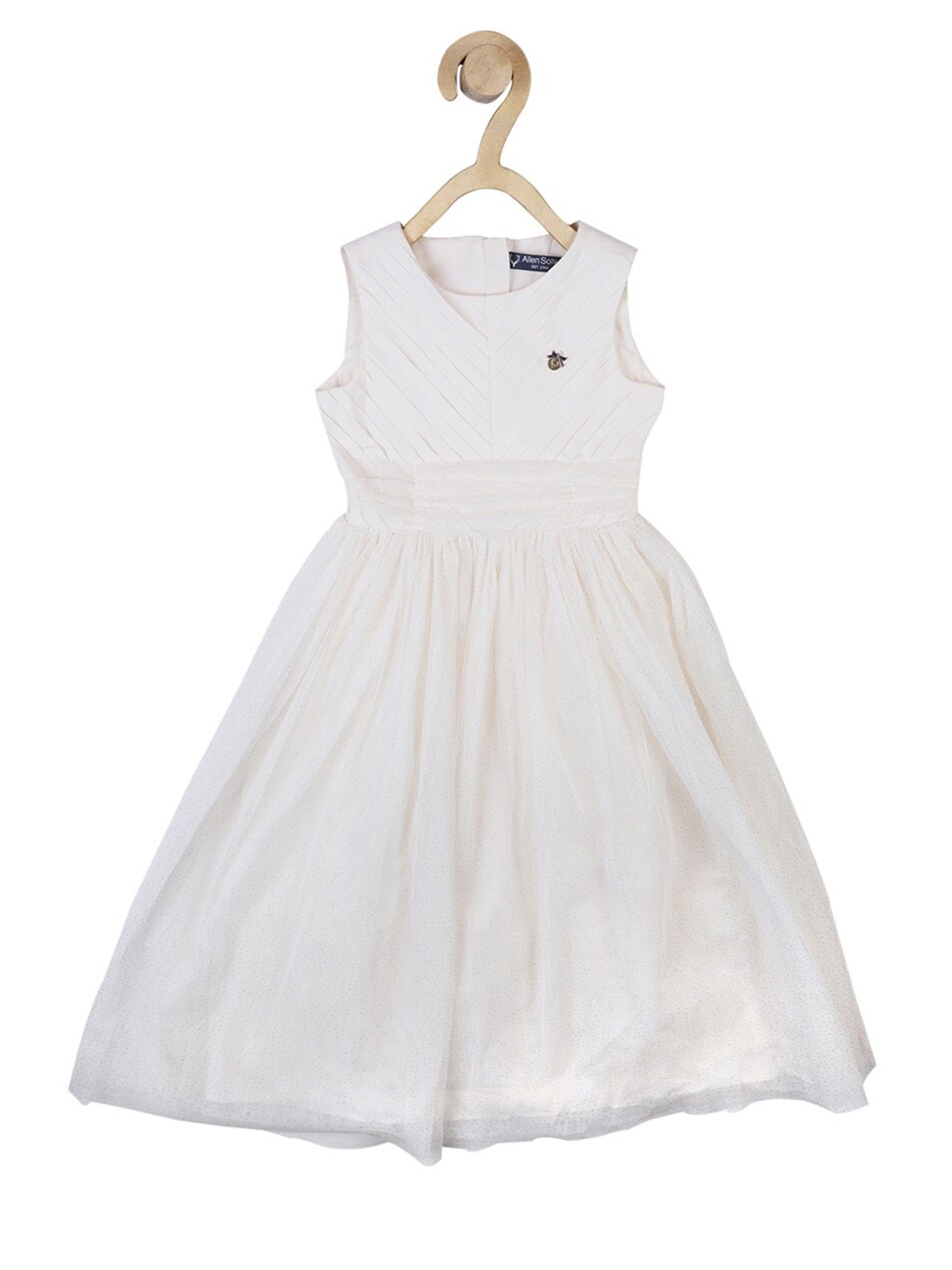 

Allen Solly Junior Girl Cream-Coloured Solid Dress