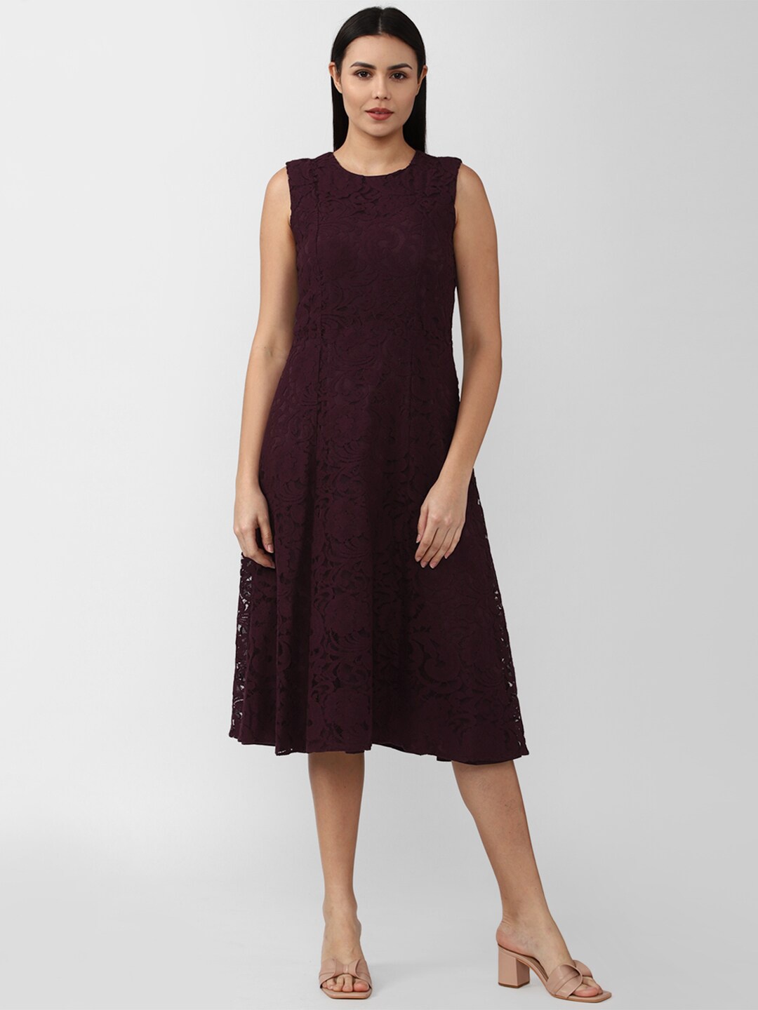 

Van Heusen Woman Maroon Midi Dress