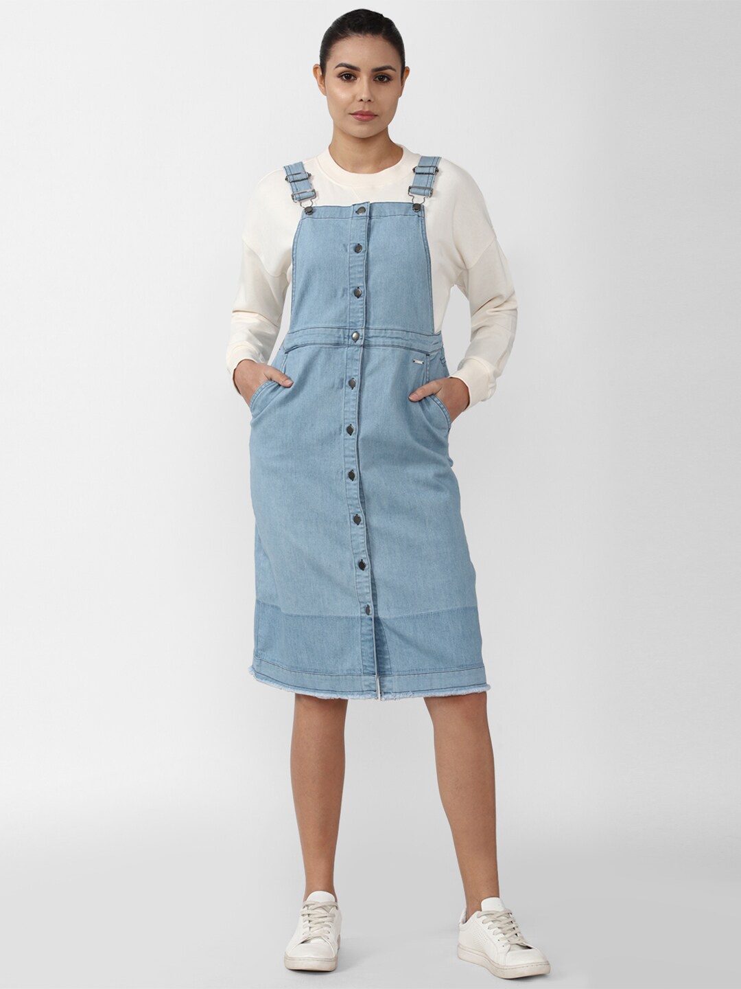 

Van Heusen Woman Blue Denim Pinafore Dress