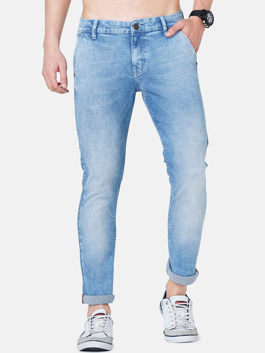 

Jean Cafe Men Blue Jean Slim Fit Heavy Fade Jeans