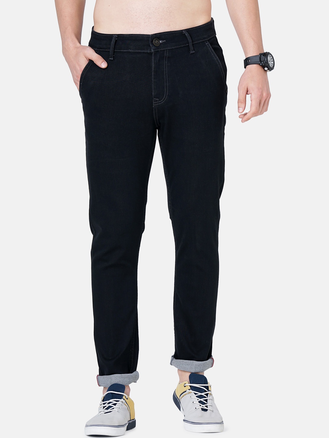 

Jean Cafe Men Black Jean Slim Fit Jeans