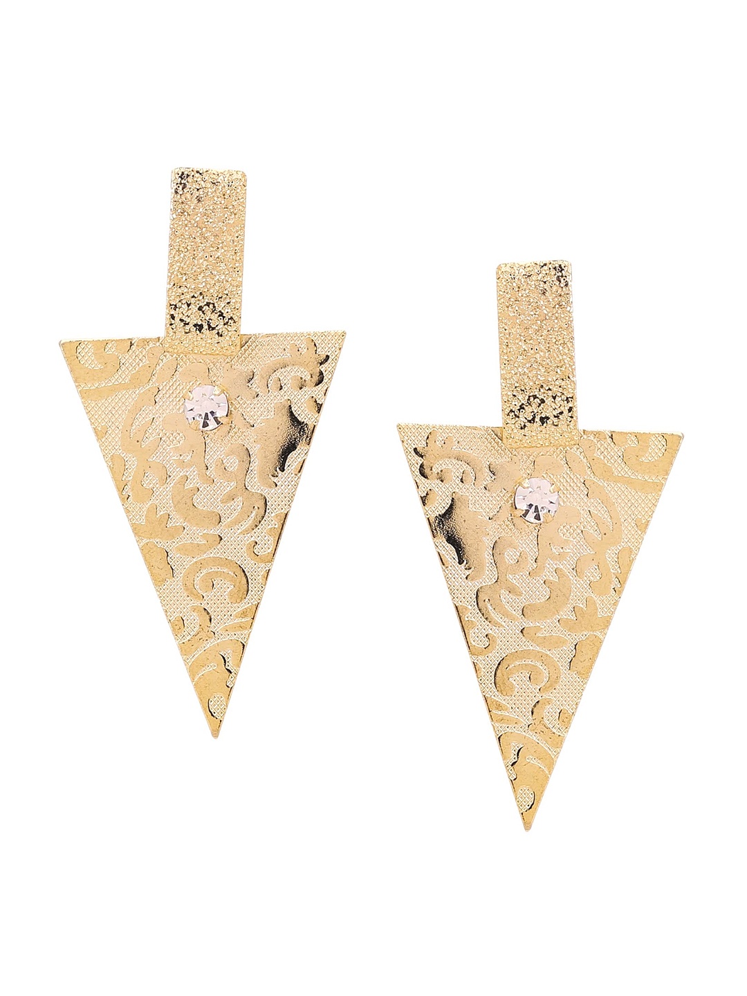 

Adwitiya Collection Women Gold-Toned Classic Drop Earrings