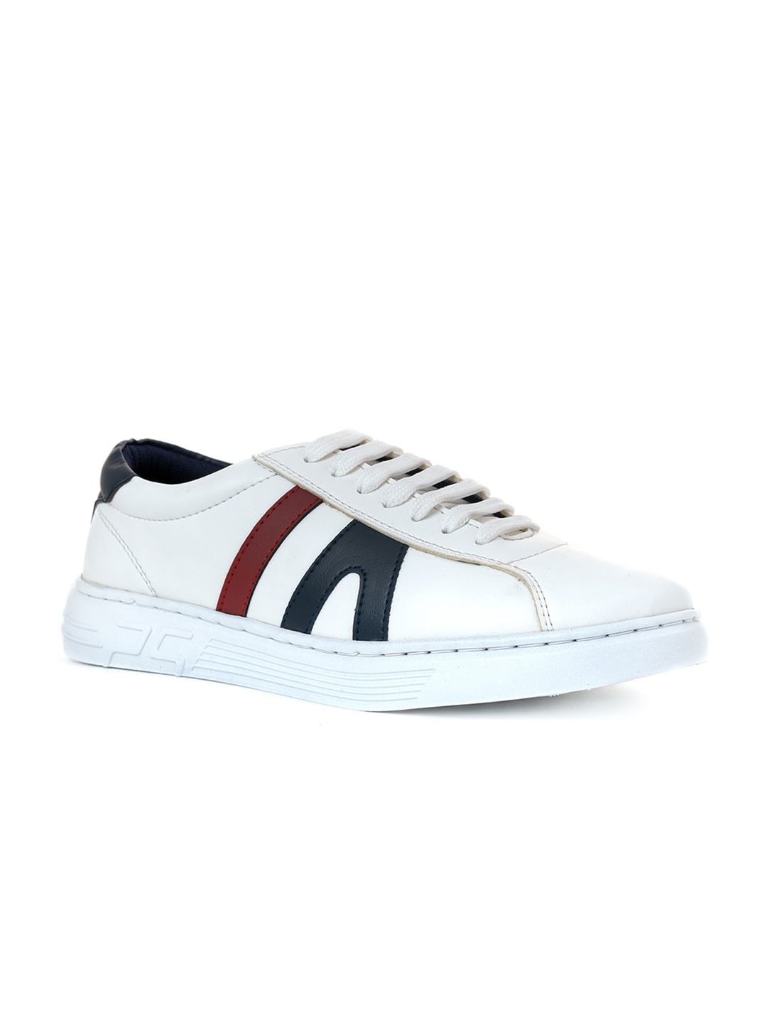 

Khadims Men Striped Sneakers, White