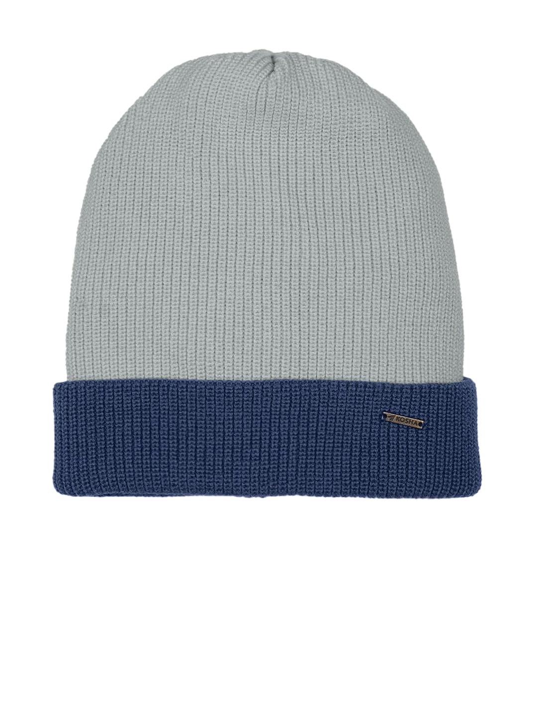 

Kosha Women Blue & Grey Pure Wool Reversible Beanie