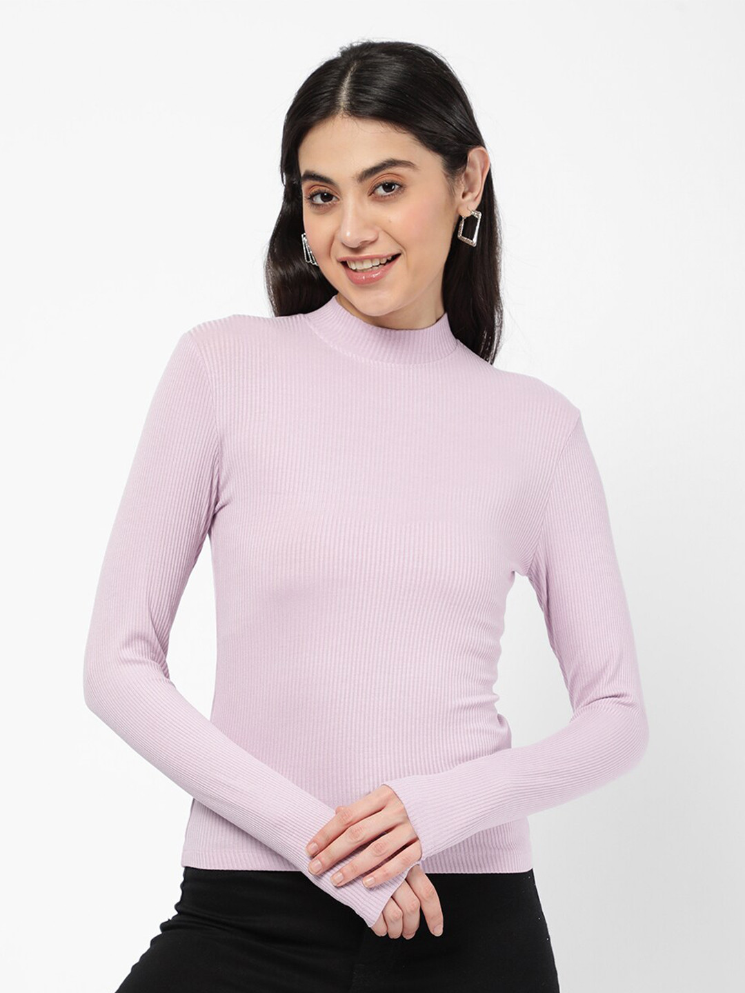 

R&B Woman Purple Solid Top