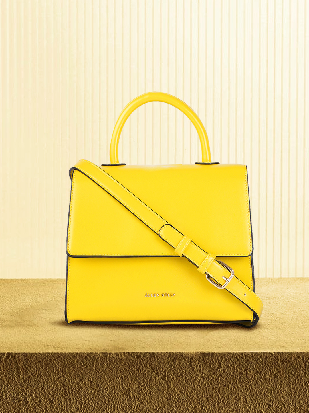 

Allen Solly Yellow Solid Satchel