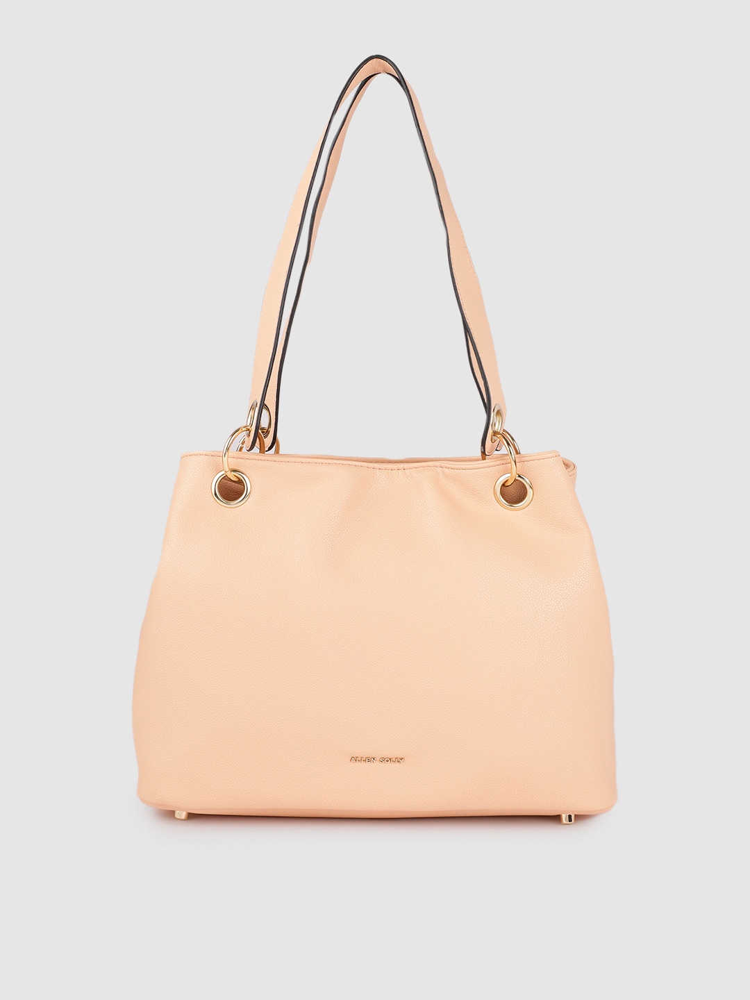 

Allen Solly Nude-Coloured Textured Structured Shoulder Bag