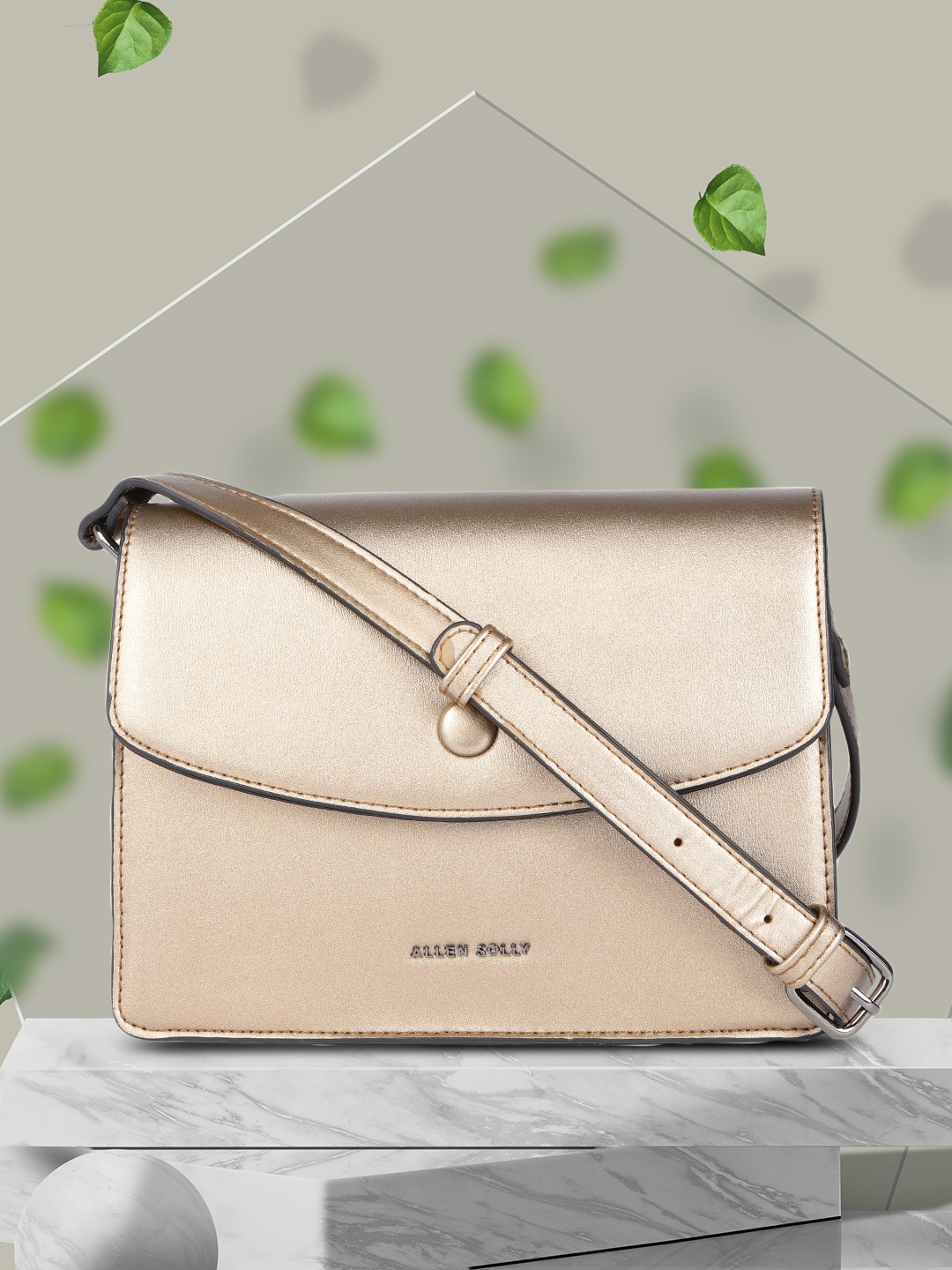 

Allen Solly Bronze-Toned Solid Sling Bag