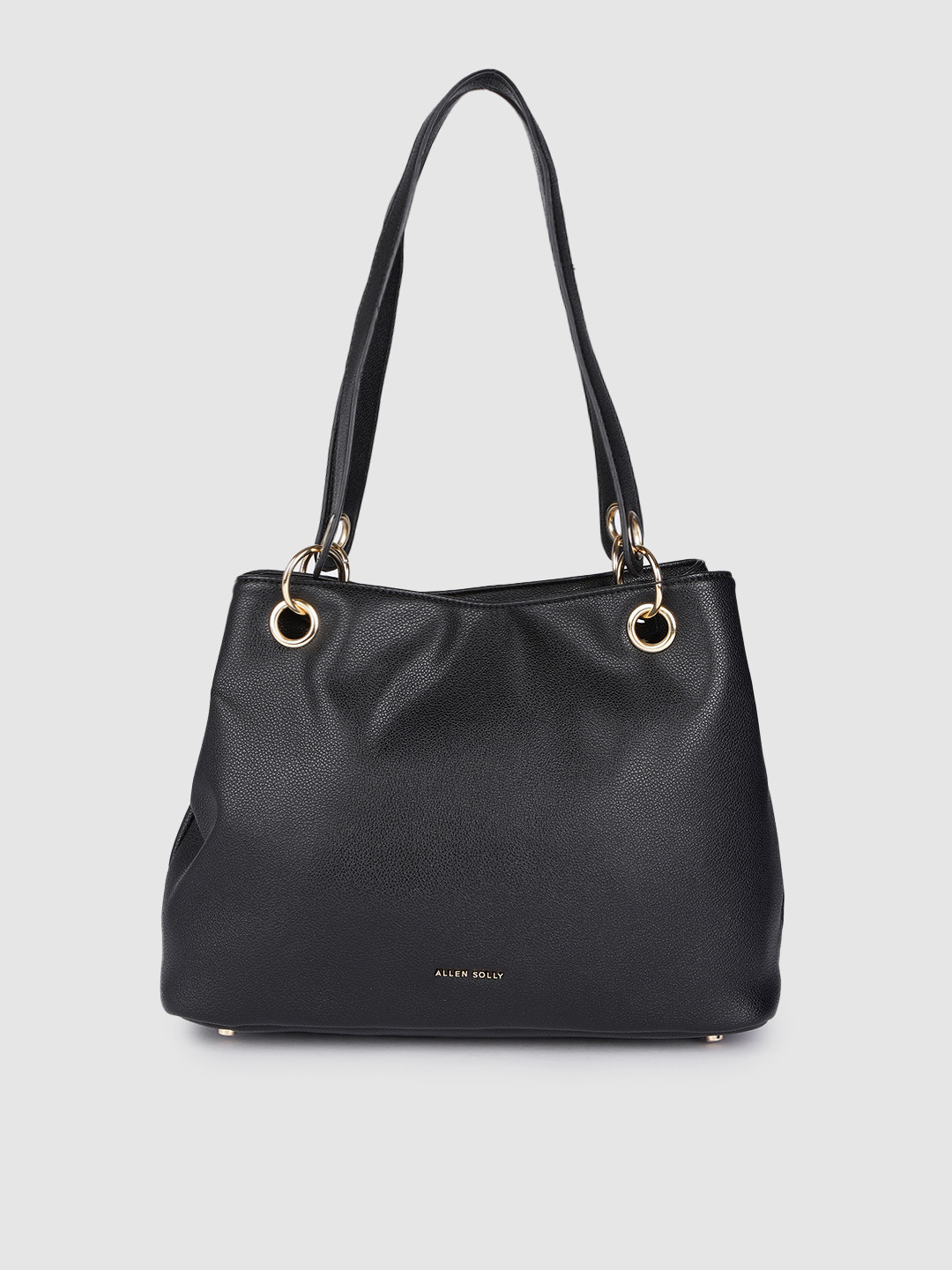 

Allen Solly Black Textured Structured Shoulder Bag