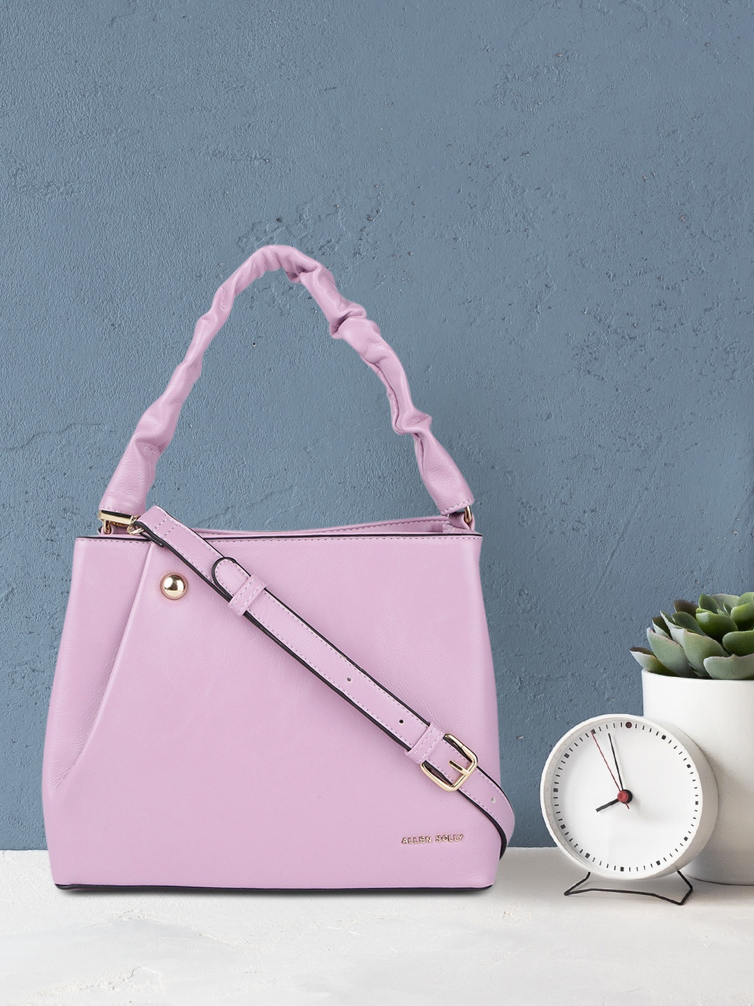 

Allen Solly Lavender Structured Handheld Bag
