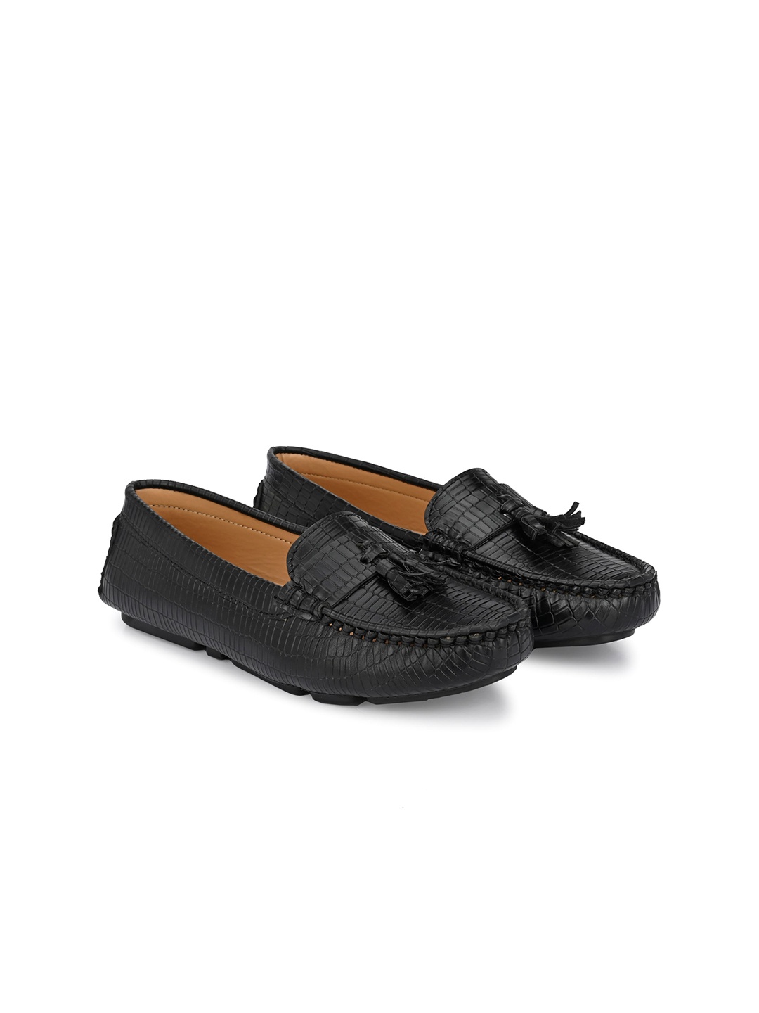 

El Paso Women Textured Loafers, Black