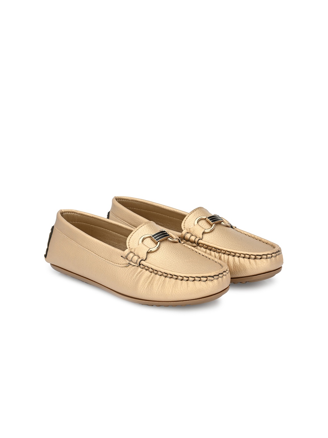 

El Paso Women Textured Loafers, Gold