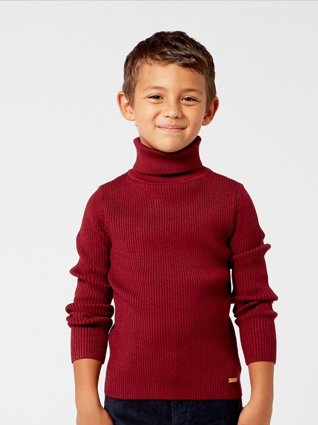 

One Friday Boys Burgundy Ribbed Pullover