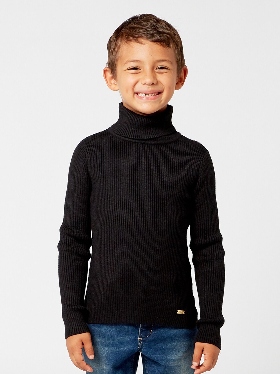 

One Friday Boys Navy Blue Ribbed Pullover