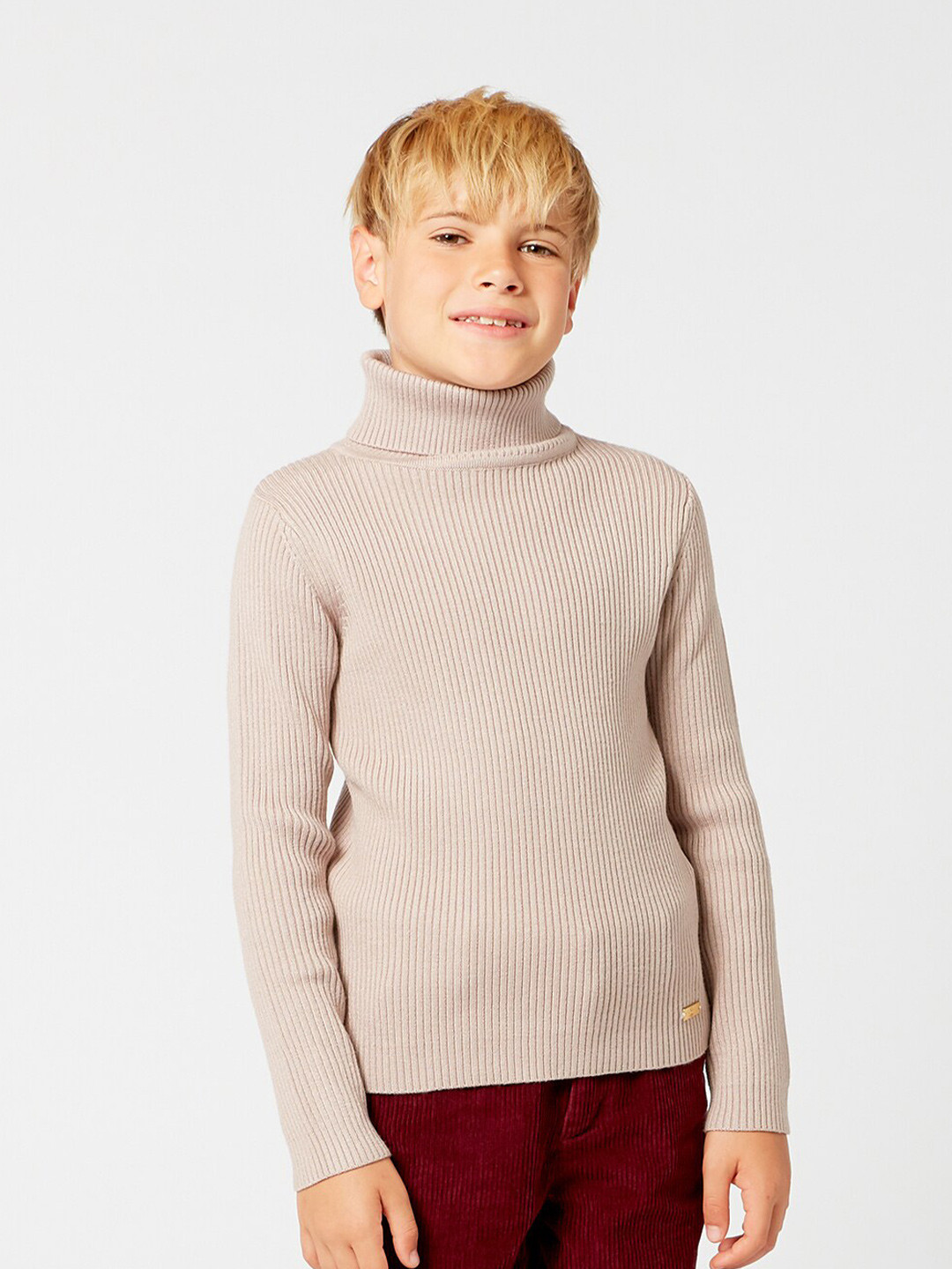 

One Friday Boys Beige Striped Pullover