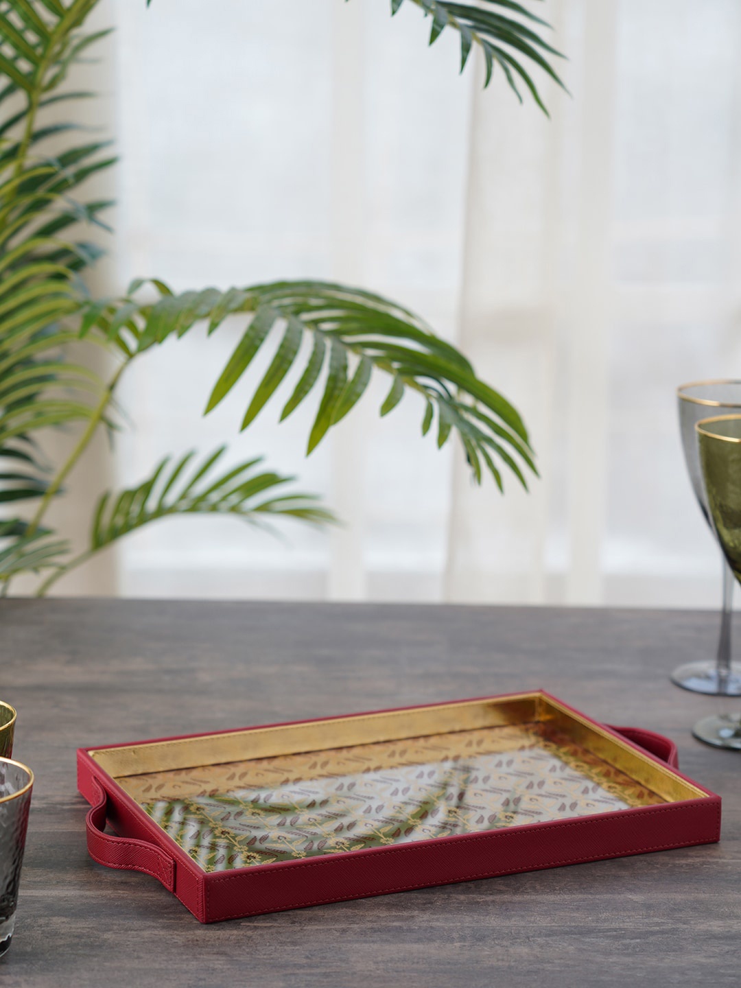 

Pure Home and Living Unisex Red Trays