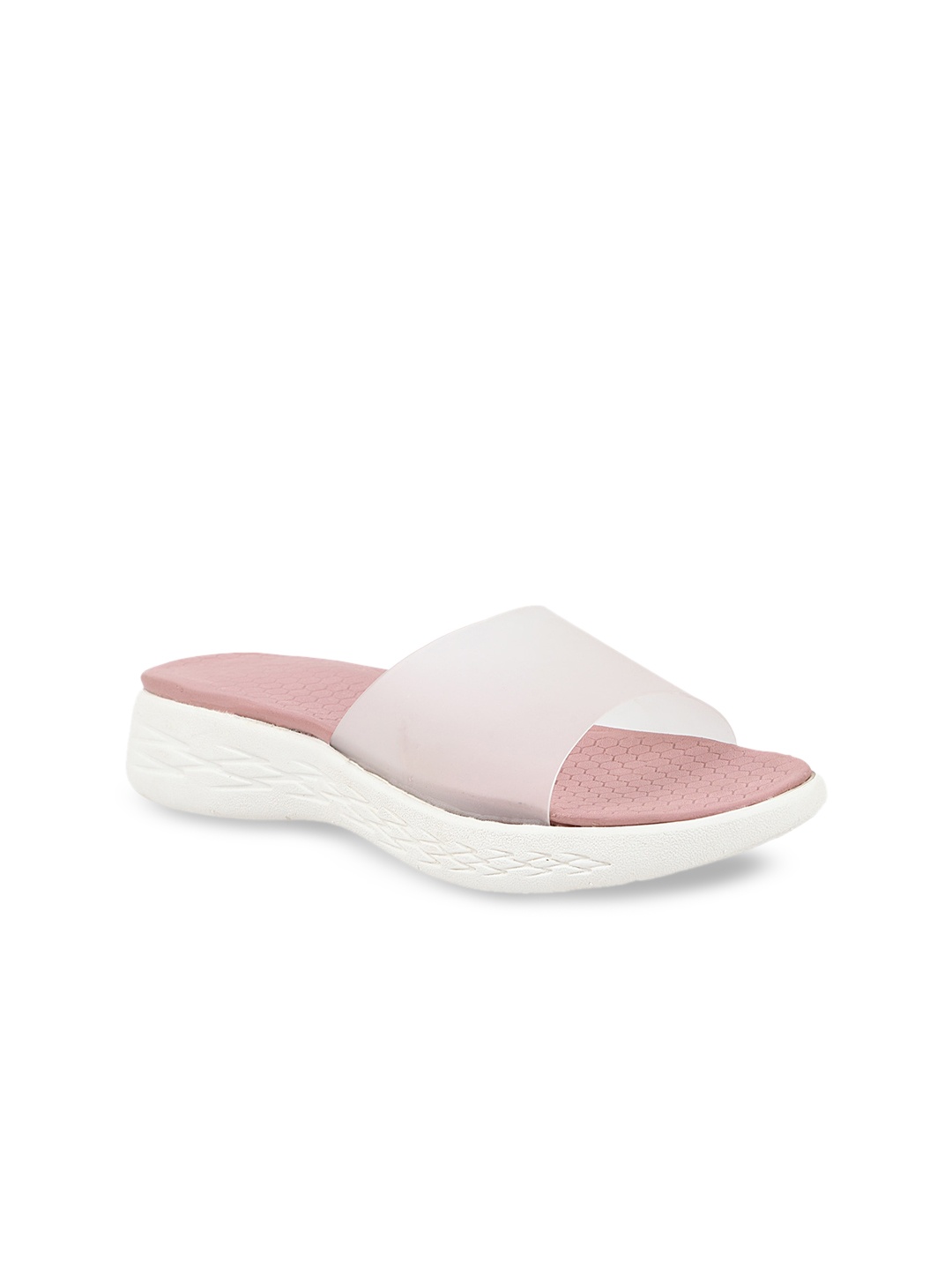 

THE WHITE POLE Women Open Toe Flats, Pink