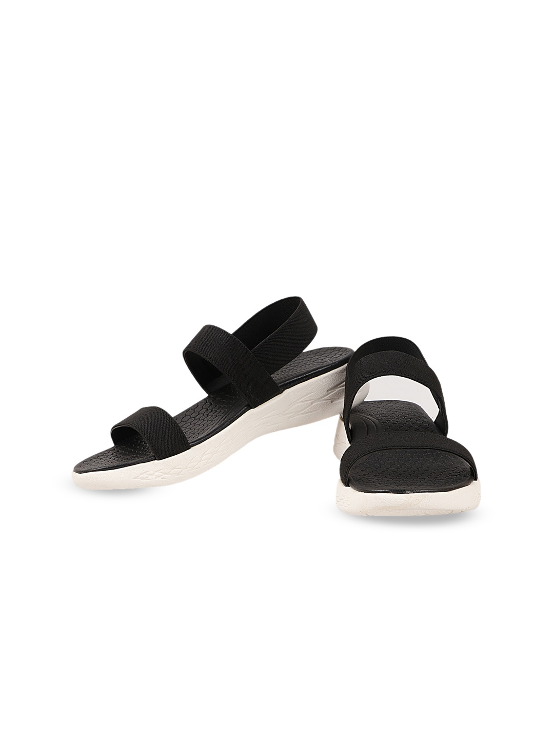 

THE WHITE POLE Women Open Toe Flats, Black