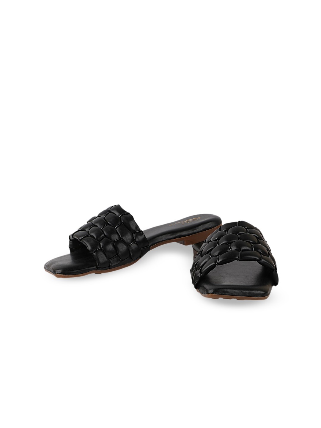 

THE WHITE POLE Women Open Toe Flats, Black