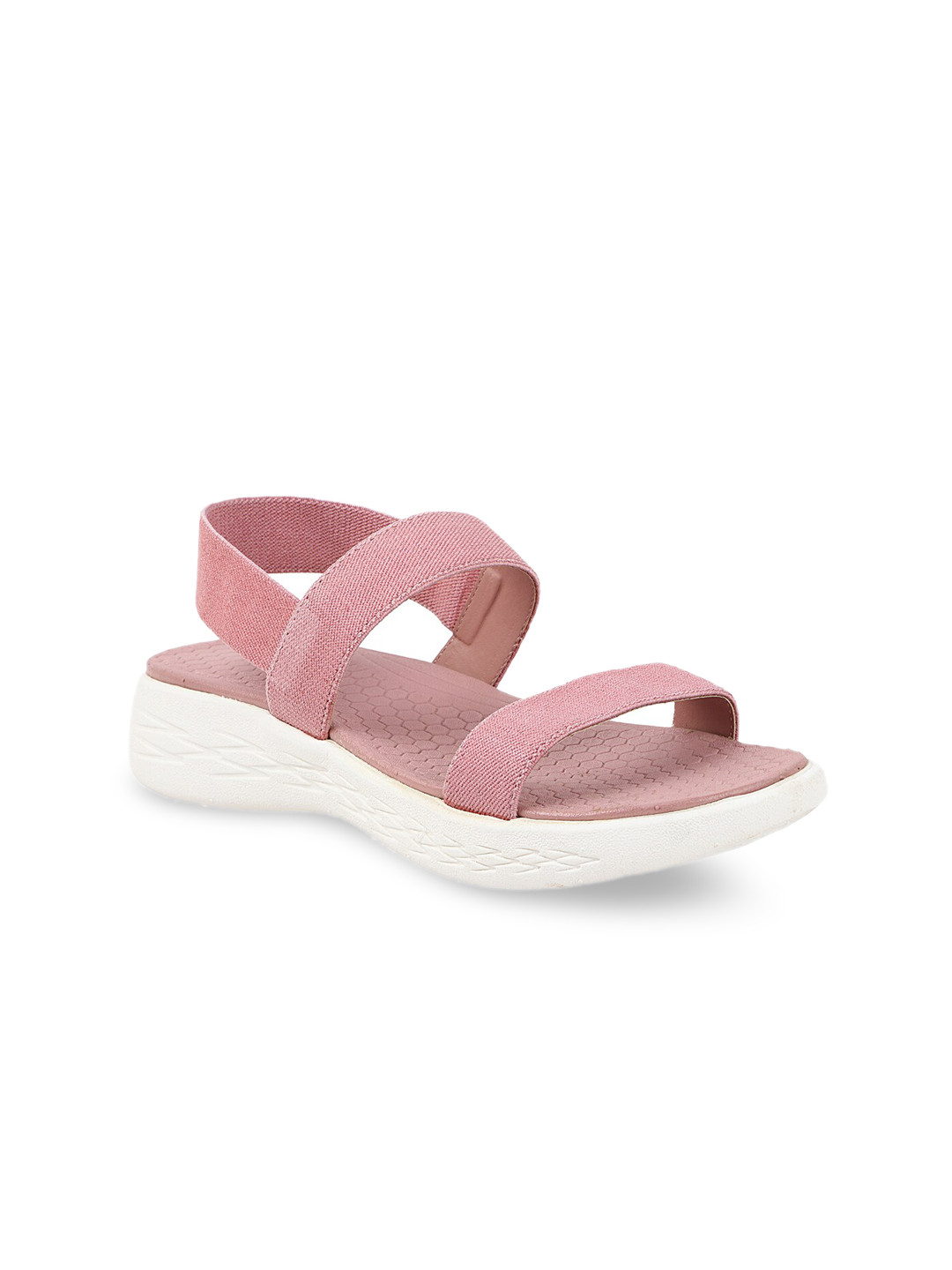 

THE WHITE POLE Women Open Toe Flats, Pink