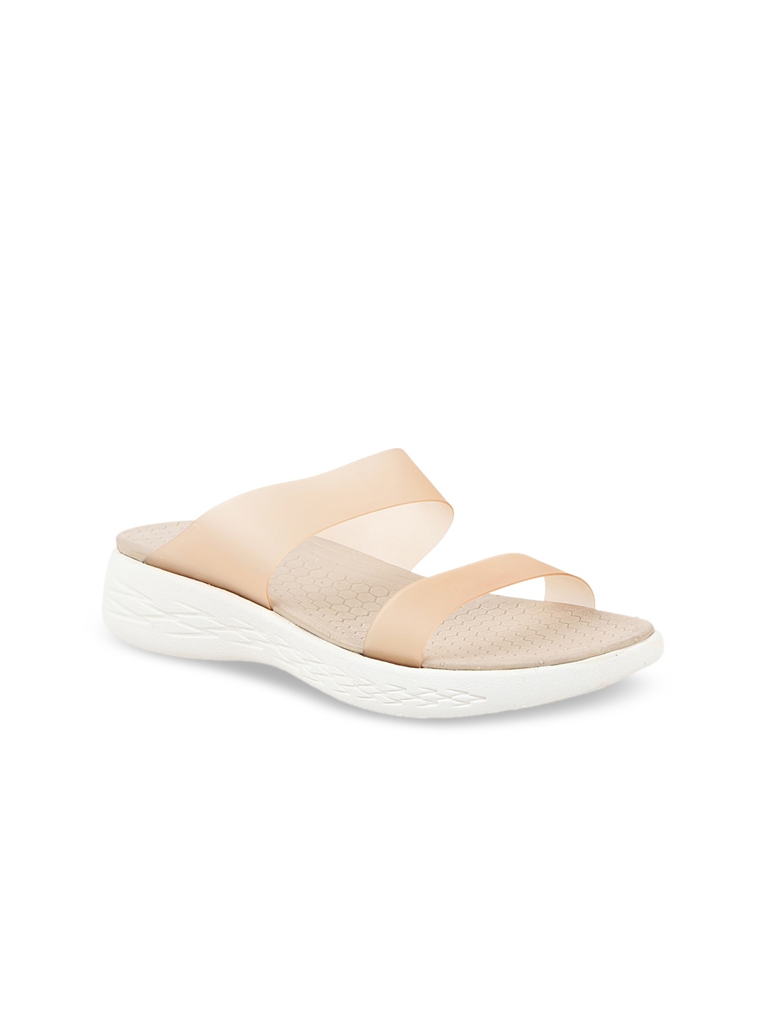 

THE WHITE POLE Women Open Toe Flats, Beige