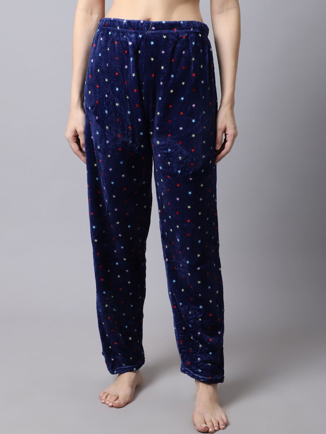 

TAG 7 Women Navy Blue Printed Lounge Pants