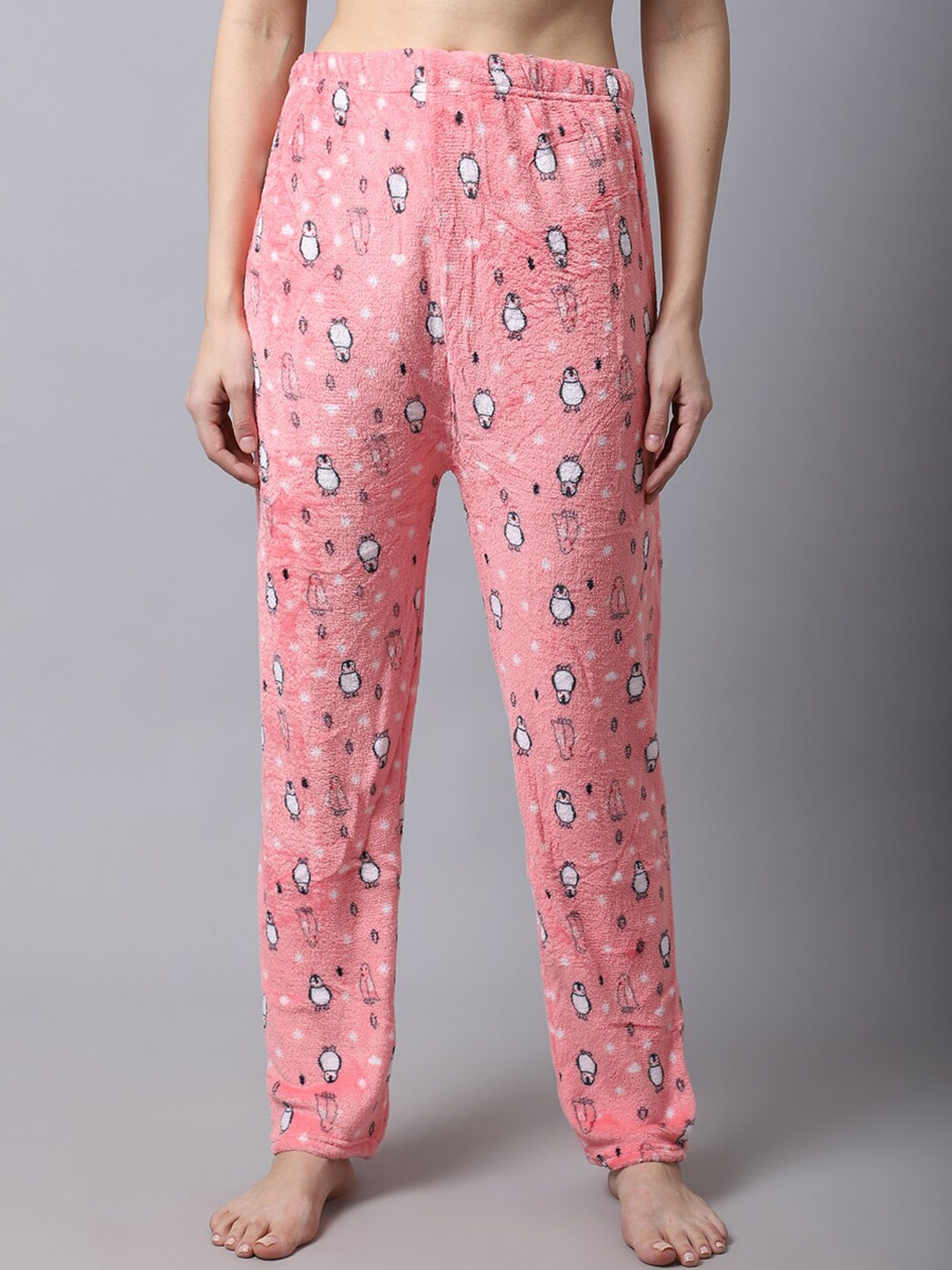 

TAG 7 Women Pink Printed Fur Winter Lounge Pants