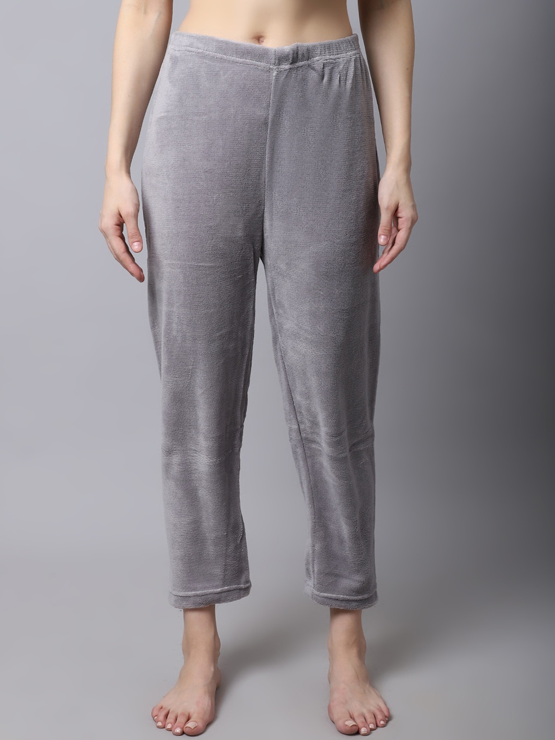 

TAG 7 Women Grey Solid Fur Winter Lounge Pants