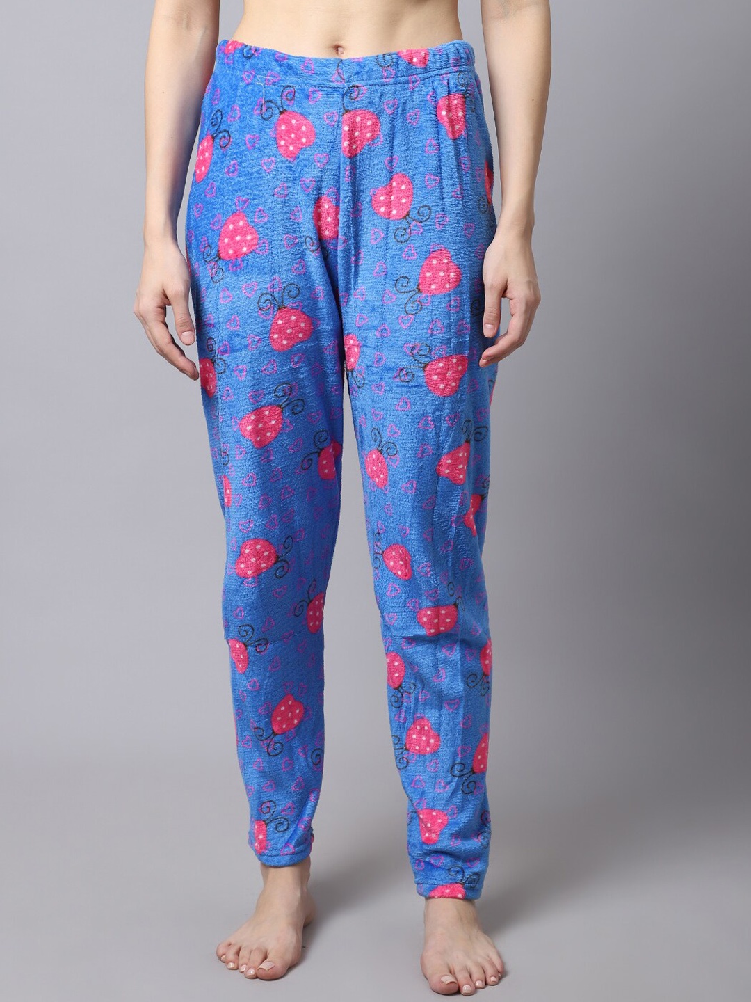 

TAG 7 Women Blue Printed Lounge Pants