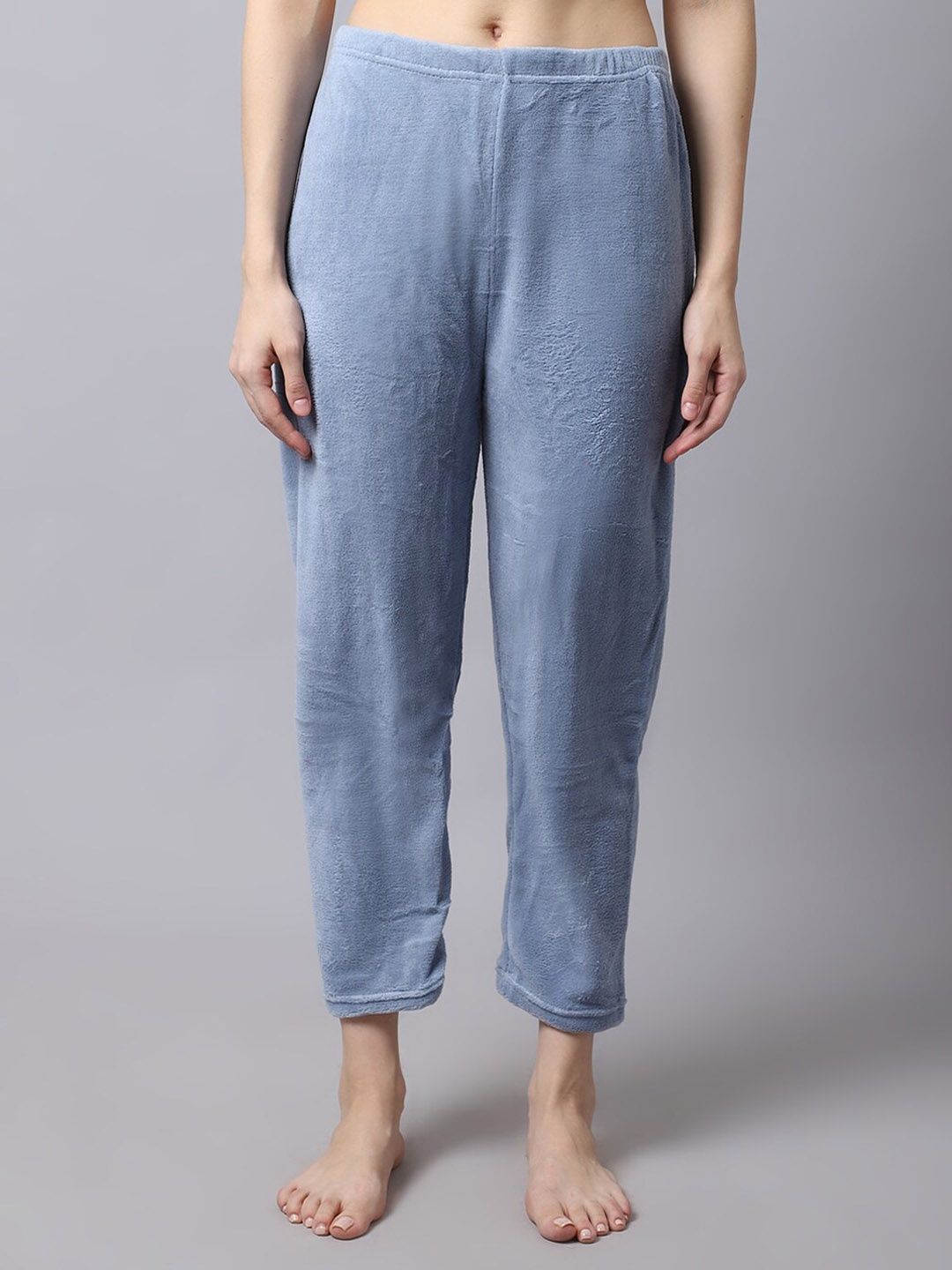 

TAG 7 Women Blue Solid Lounge Pants