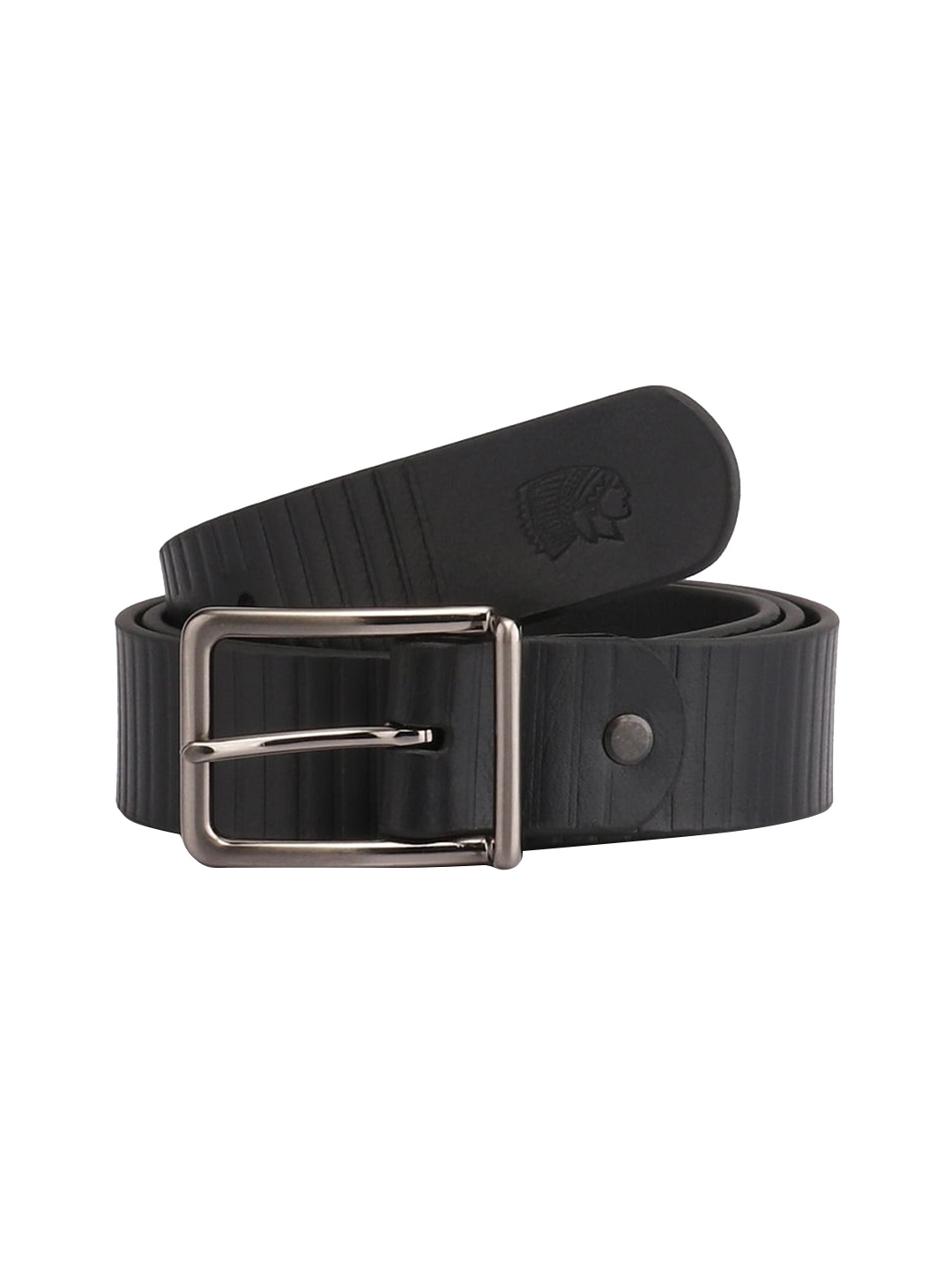 

Red Chief Men Black Textured Leather Belt
