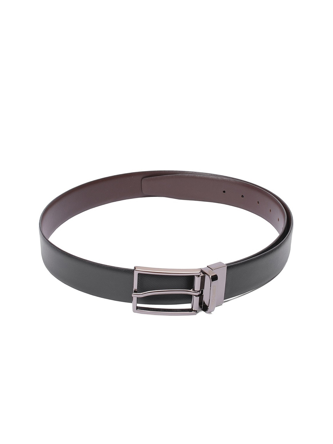 

Red Chief Men Black Textured Leather Belt