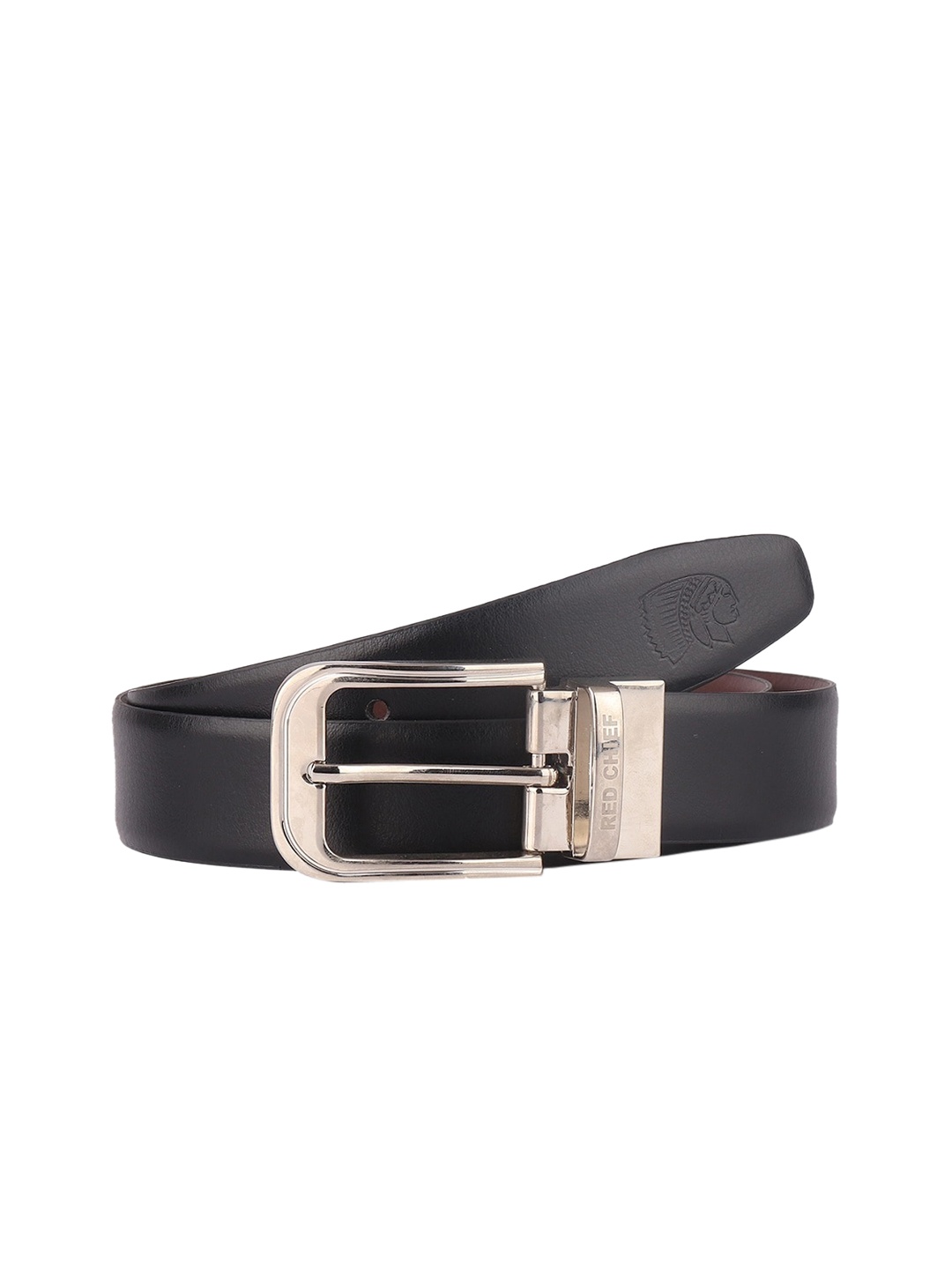 

Red Chief Men Black Leather Formal Belt