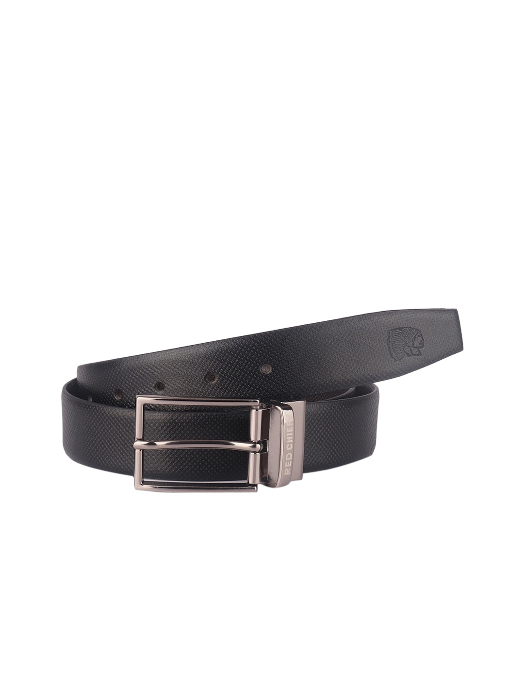 

Red Chief Men Black Textured Leather Reversible Belt