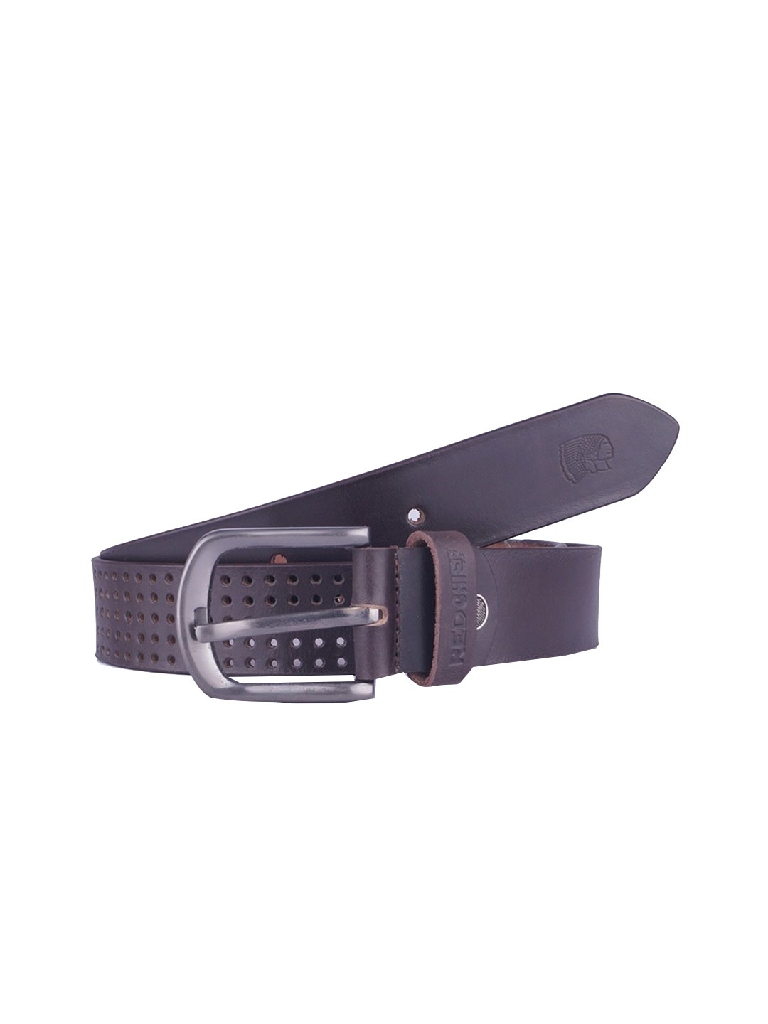 

Red Chief Men Brown Textured Leather Belt