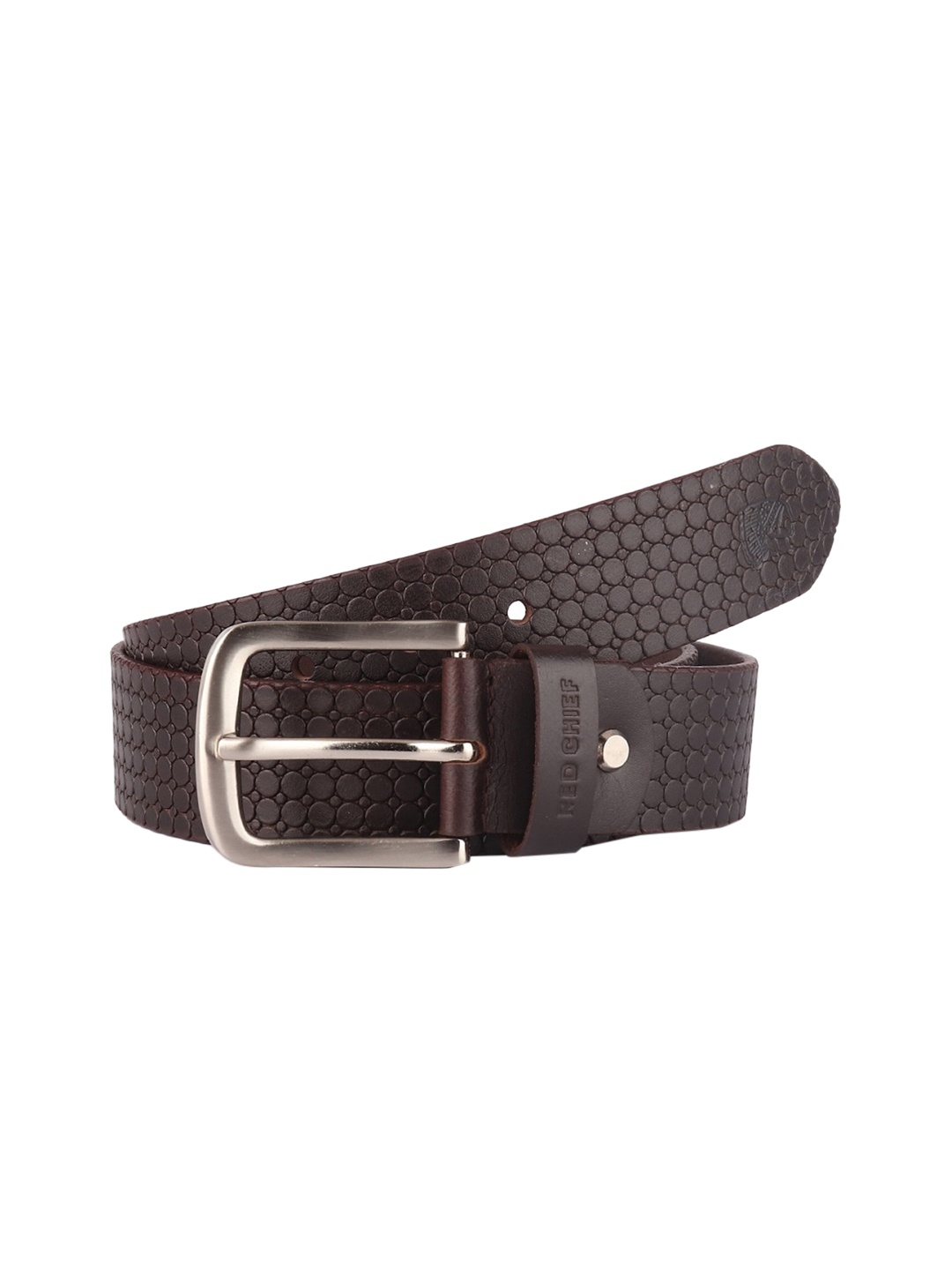 

Red Chief Men Brown Textured Leather Belt