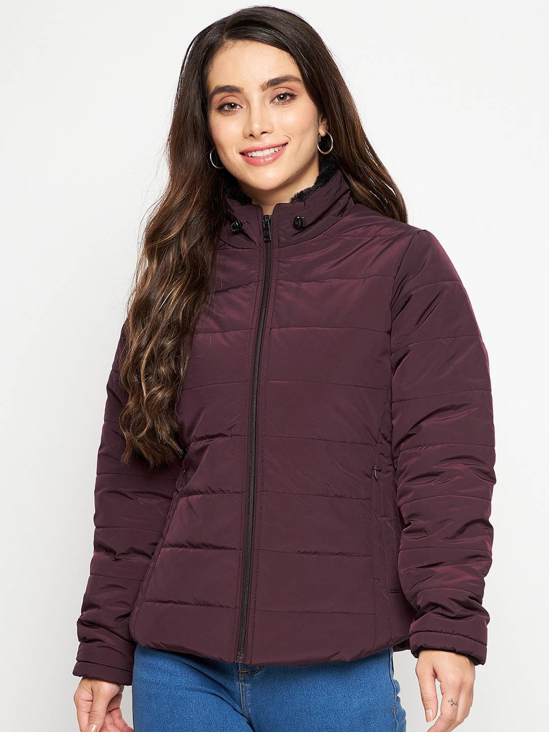 

Okane Women Burgundy Padded Jacket