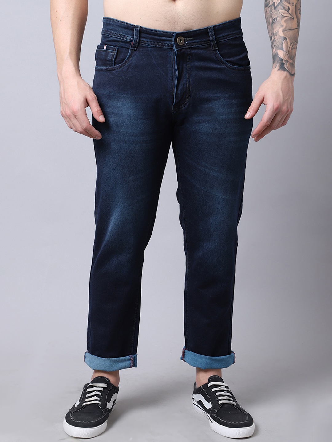 

Rodamo Men Blue Light Fade Stretchable Jeans